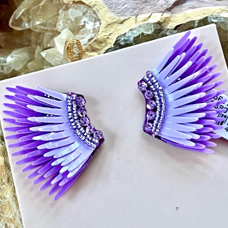 Hp Nwt Mignonne Gavigan Mini Madeline Earrings Periwinkle